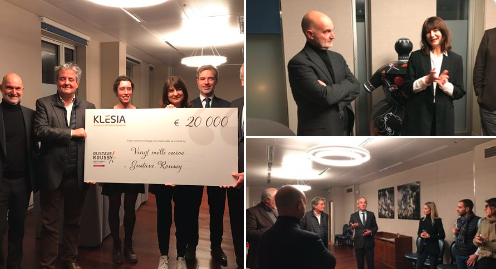 remise des dons a l institut gustave roussy dans les locaux du groupe klesia